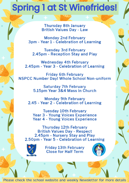 Spring 1 at St Winefide's! 2026